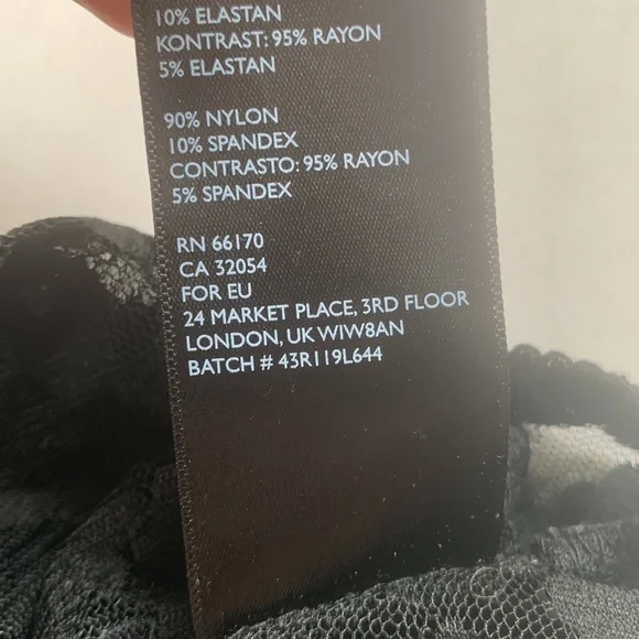 Free People Beach Black Lace Bodysuit Lingerie Top Cami Sexy Size Small - Picture 15 of 15